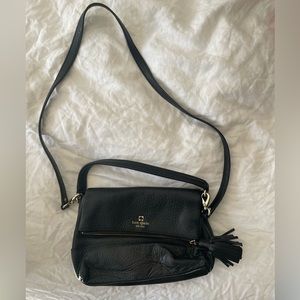 Black Leather Kate Space Crossbody